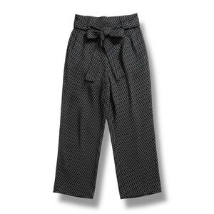 Talbots Petites Black & White Silk Geometric Print Pants – Size 8P